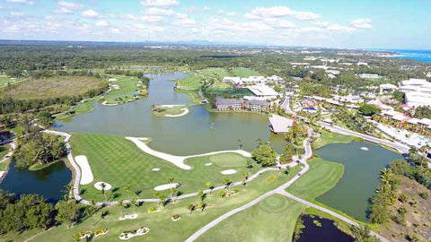 Aerial view of back nine Barcelo Lakes