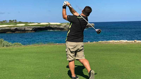 Golf Pro teeting up at Corales Golf Course